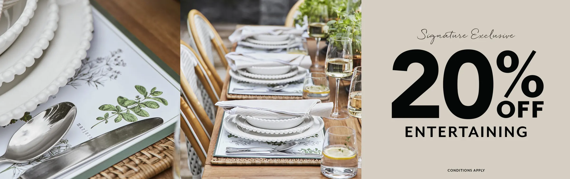 Life Interiors Signature Exclusive — 20% off entertaining