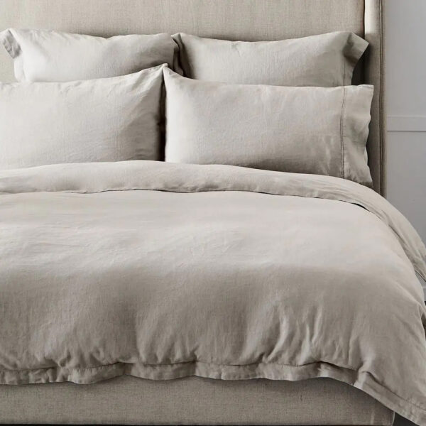 Antwerp Linen Quilt Cover - Natural