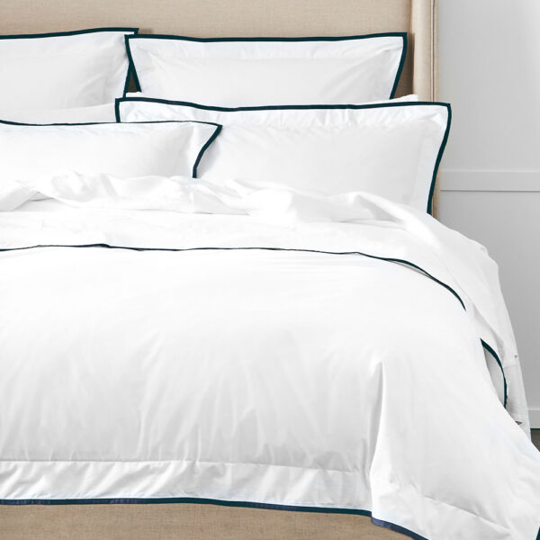 Bermuda Quilt Cover - White & Ink