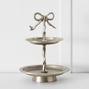 Bowtique Silver Tiered Stand
