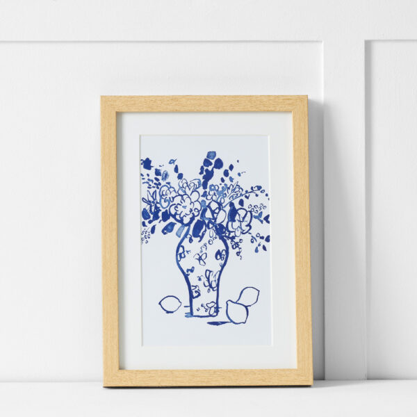 Cerulean Bouquet Print 26x36