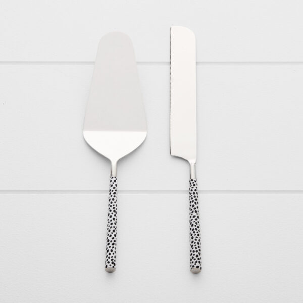 Cheetah Cake Server Set