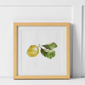Lemon Stem Print 33x33