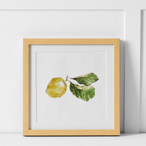 Lemon Stem Print 33x33