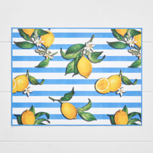Limoncello Lemon Stripe Placemat 30 Pk