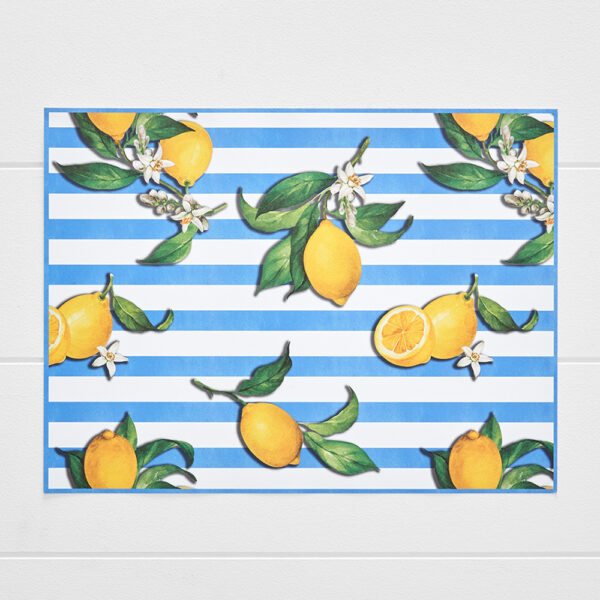 Limoncello Lemon Stripe Placemat 30 Pk