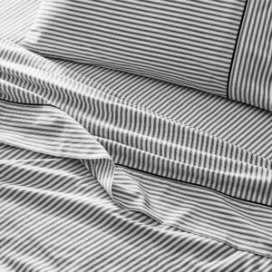 Parish Flat Sheet - Black & white