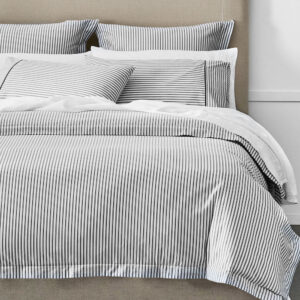 Parish Quilt Cover - Black & white